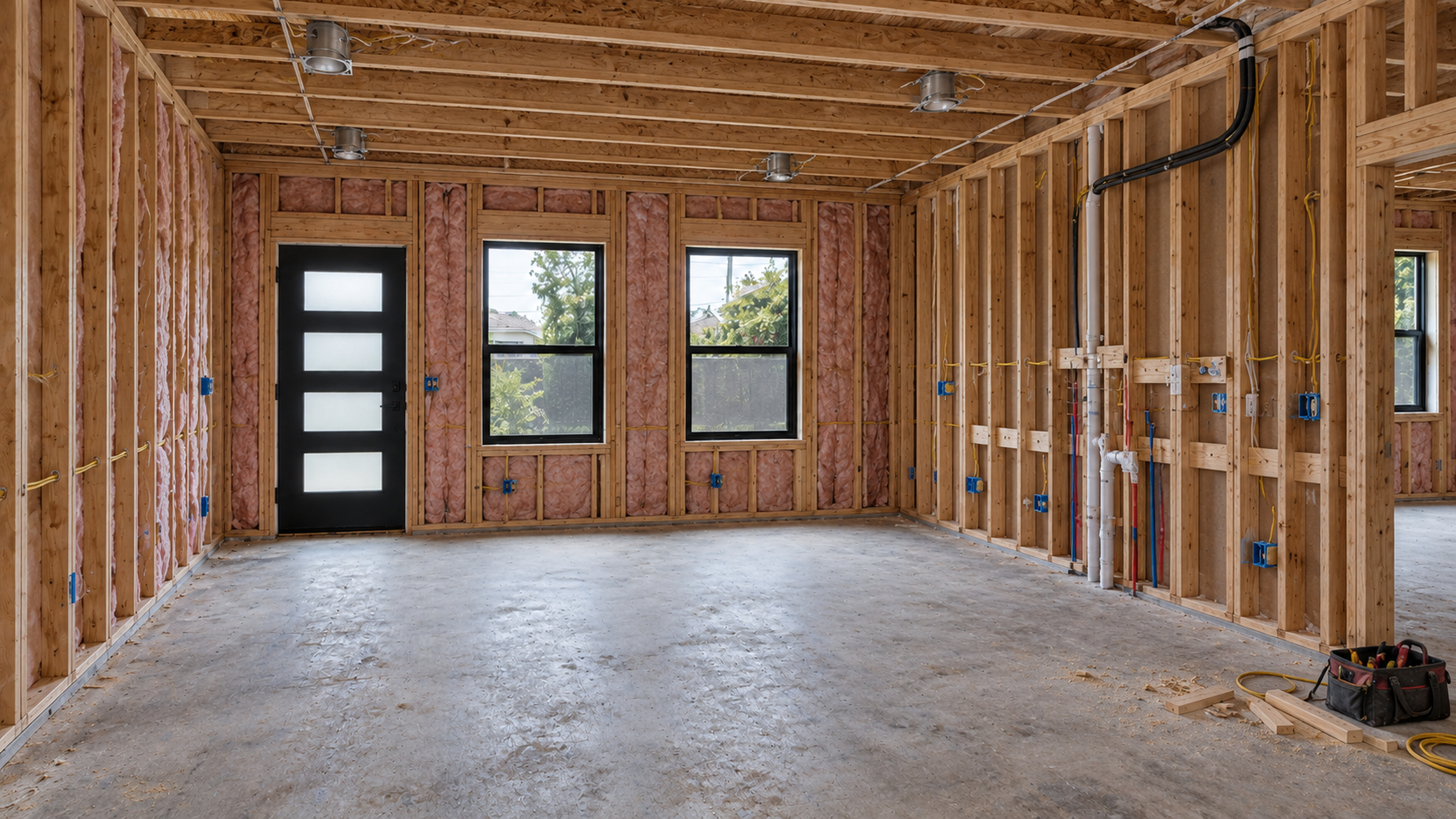 Plumbing, electrical, HVAC & insulation